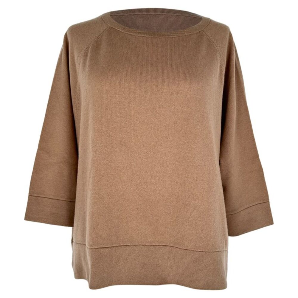 Brunello Cucinelli Luxury Knitted Top in Tan Cashmere